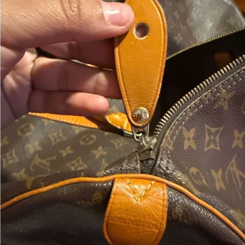 Louis Vuitton Brown and Tan Monogram Duffel Bag - Picture 6 of 11